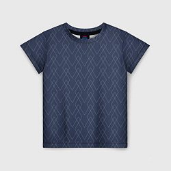 Детская футболка Серо-синий геометричные линии