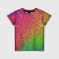Детская футболка Разноцветные пиксели