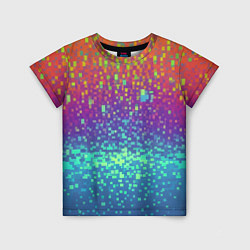 Детская футболка Разноцветные пиксели