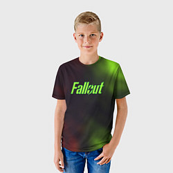 Футболка детская Fallout fire gradient, цвет: 3D-принт — фото 2
