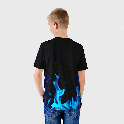 Детская футболка Ведьмак лого огонь / 3D-принт – фото 4