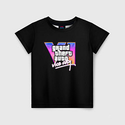 Детская футболка Gta 6 vice city logo