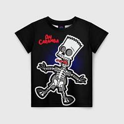 Детская футболка Барт Симпсон под электричеством
