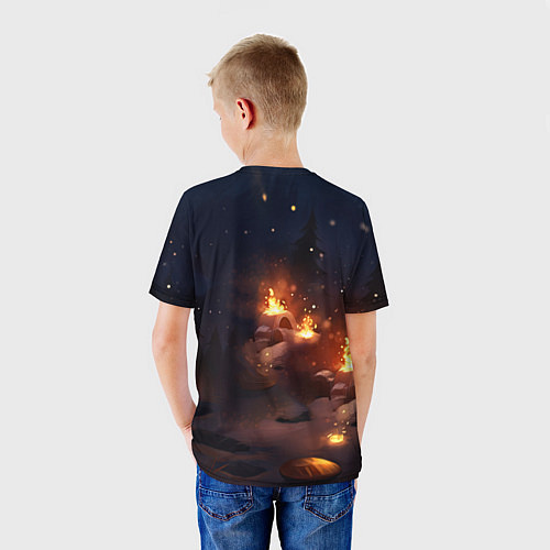 Детская футболка Сияющий ледяной дракон / 3D-принт – фото 4