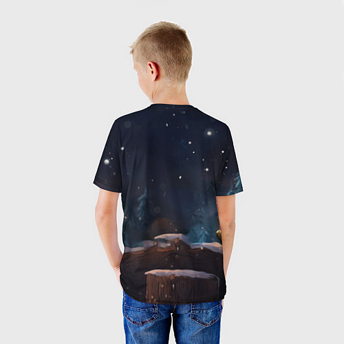 Детская футболка Кристаллический владыка дракон / 3D-принт – фото 4