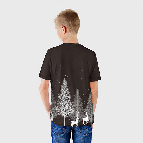 Детская футболка Олени в лесу / 3D-принт – фото 4