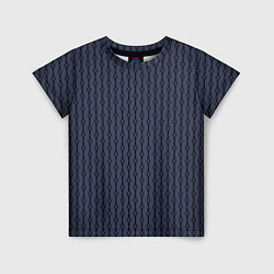 Детская футболка Чёрный узор на серо-синем