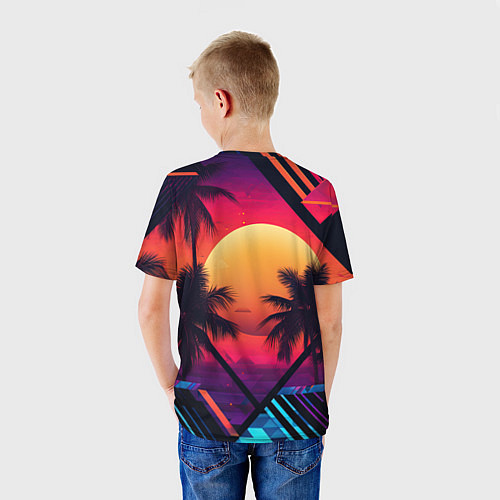 Детская футболка GTA 6 аbstract logo / 3D-принт – фото 4