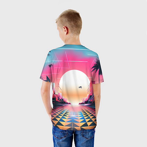 Детская футболка GTA 6 retro abstract logo / 3D-принт – фото 4