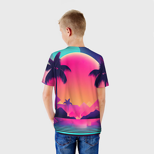 Детская футболка GTA 6 закат солнца / 3D-принт – фото 4
