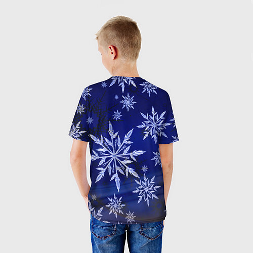 Детская футболка Зима и снежинки / 3D-принт – фото 4