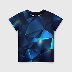 Детская футболка Синяя геометрическая абстракция