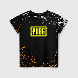 Детская футболка PUBG краски поля боя