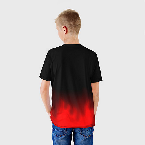 Детская футболка Ведьмак огонь лого геральт / 3D-принт – фото 4