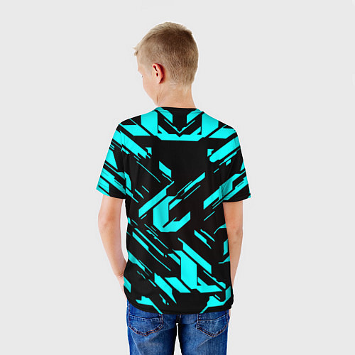 Детская футболка Айзек стиль неоновый броня / 3D-принт – фото 4