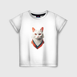 Детская футболка Белый кот от ai