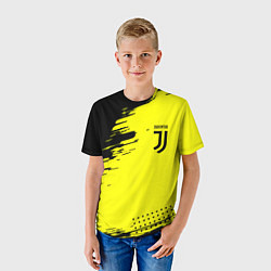 Футболка детская Juventus спортивные краски, цвет: 3D-принт — фото 2