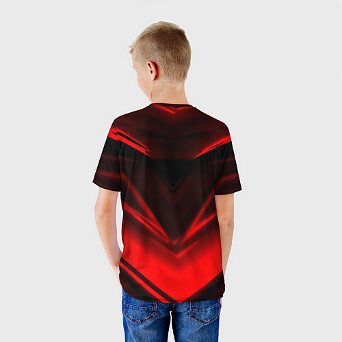 Детская футболка Одни из нас geometry redstripes / 3D-принт – фото 4