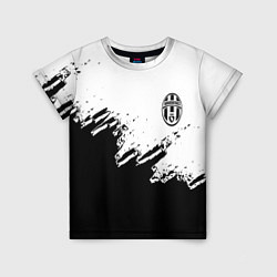 Футболка детская Juventus black sport texture, цвет: 3D-принт