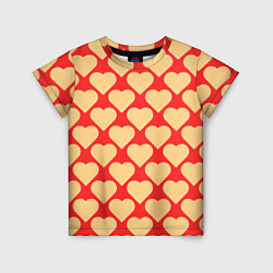 Детская футболка Охристые сердца