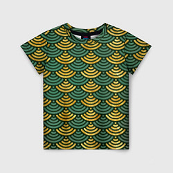 Детская футболка Чешуя зелёного древесного дракона