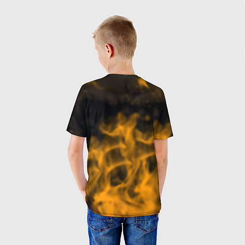 Детская футболка Half life orange flame valve / 3D-принт – фото 4