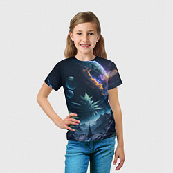 Футболка детская Вид на землю с другой планеты, цвет: 3D-принт — фото 2