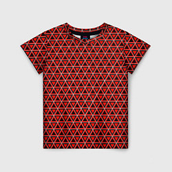Детская футболка Красные и чёрные треугольники