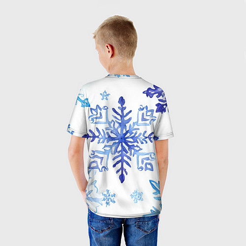 Детская футболка Снежинки падают / 3D-принт – фото 4