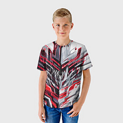 Футболка детская Адские линии киберпанк, цвет: 3D-принт — фото 2