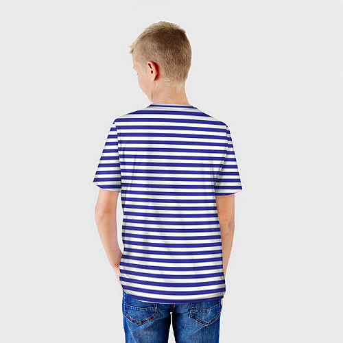 Детская футболка Тельняшка моряка / 3D-принт – фото 4
