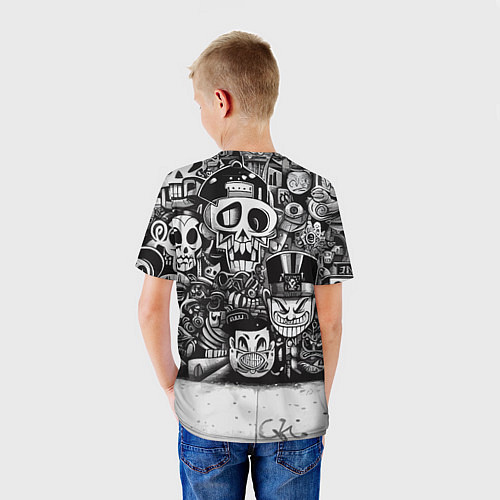 Детская футболка Стена с граффити / 3D-принт – фото 4