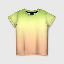 Детская футболка Персиково-салатный градиент
