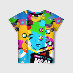 Детская футболка Girls face - pop art