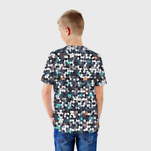 Детская футболка Мозаика серый / 3D-принт – фото 4