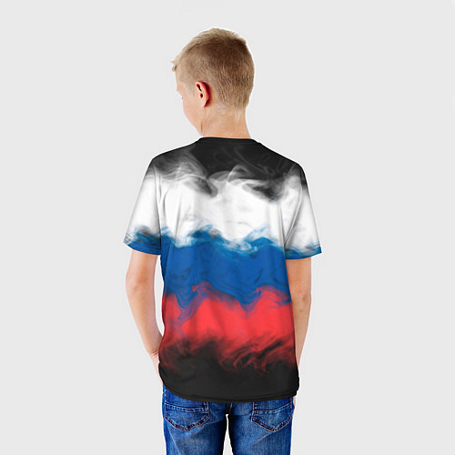 Детская футболка Слово пацана краски триколор / 3D-принт – фото 4