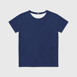Детская футболка Однотонный тёмно-синий текстура