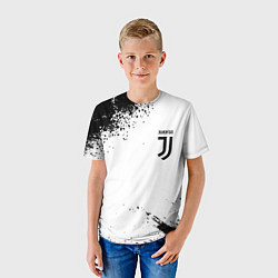 Футболка детская Juventus sport color black, цвет: 3D-принт — фото 2