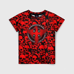 Футболка детская Thirty Seconds to Mars skull pattern, цвет: 3D-принт