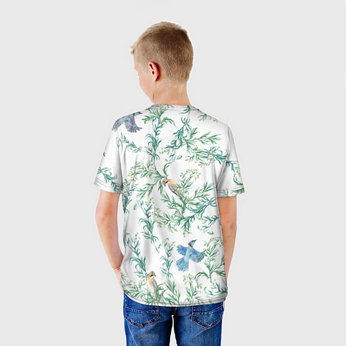 Детская футболка Полынь и птицы / 3D-принт – фото 4