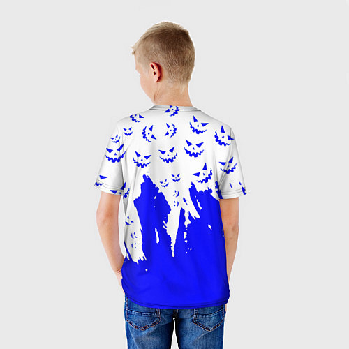 Детская футболка Marshmello dj blue pattern music band / 3D-принт – фото 4
