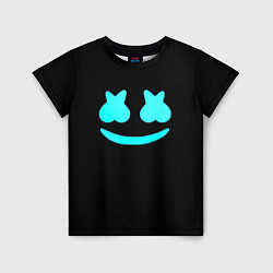 Детская футболка Маршмеллоу голубое лого