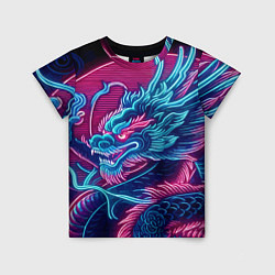 Детская футболка Свирепый японский дракон - ирезуми