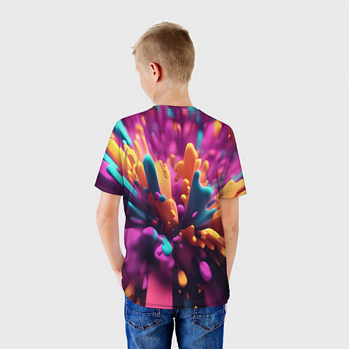 Детская футболка Яркий всплеск / 3D-принт – фото 4