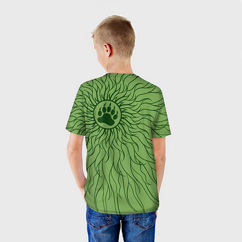 Детская футболка Солнце и медвежья лапа / 3D-принт – фото 4