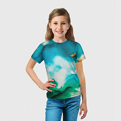 Футболка детская Текстура окрашенной стены - нейросеть, цвет: 3D-принт — фото 2