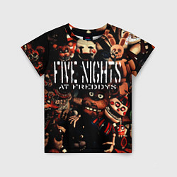 Детская футболка Пять ночей с Фредди сборник аниматроников