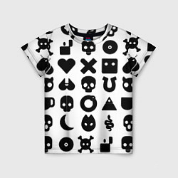 Детская футболка Love death robots pattern white