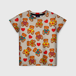 Детская футболка Мишки в свитерах и сердечки