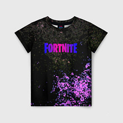 Детская футболка Fortnite неоновый краски